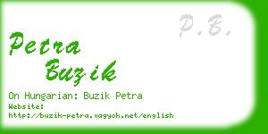 petra buzik business card